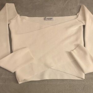 Fashion Nova Cream Off-Shoulder Top